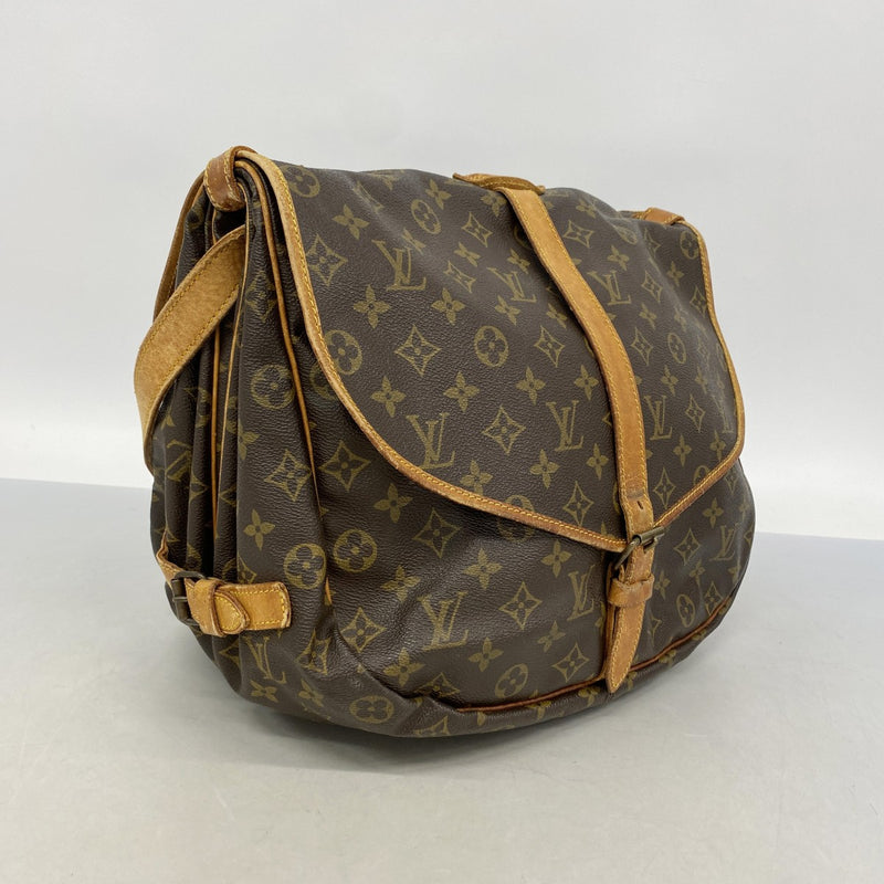 【6gd4902】ルイヴィトン ショルダーバッグ モノグラム ソミュール35 M42254 ブラウン【中古】レディース