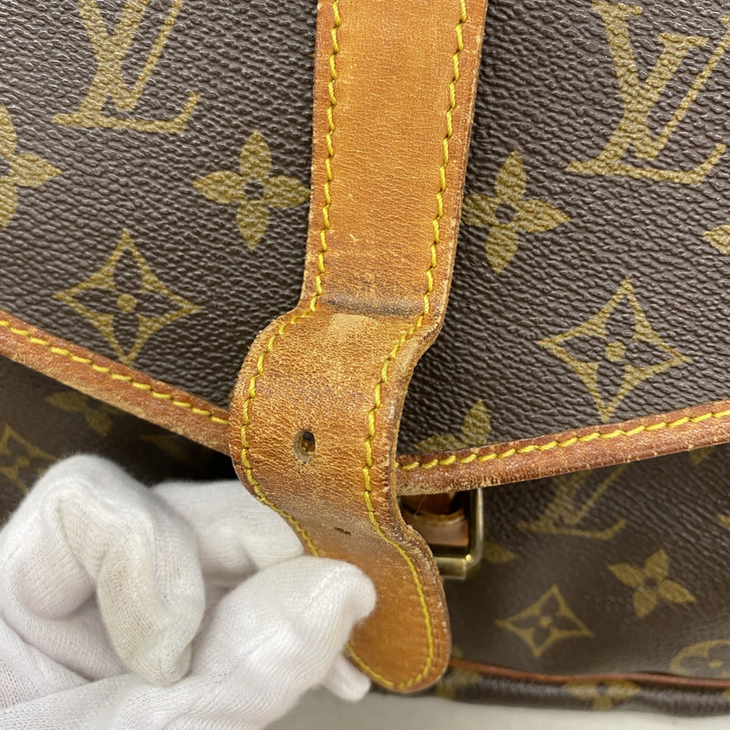 【6gd4902】ルイヴィトン ショルダーバッグ モノグラム ソミュール35 M42254 ブラウン【中古】レディース