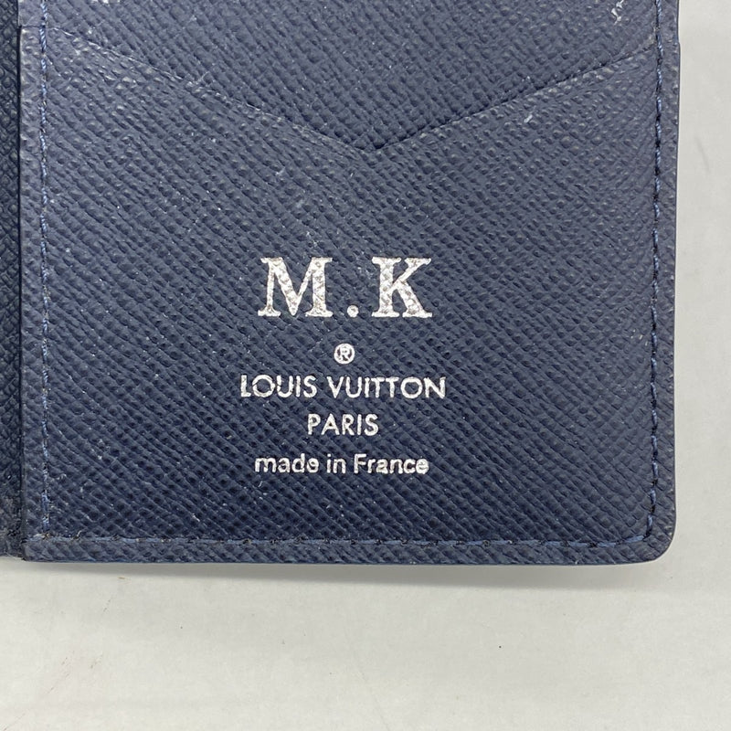 【6gd4909】ルイヴィトン カードケース タイガ オーガナイザードゥポッシュ M30535 ブルーマリーン【中古】メンズ