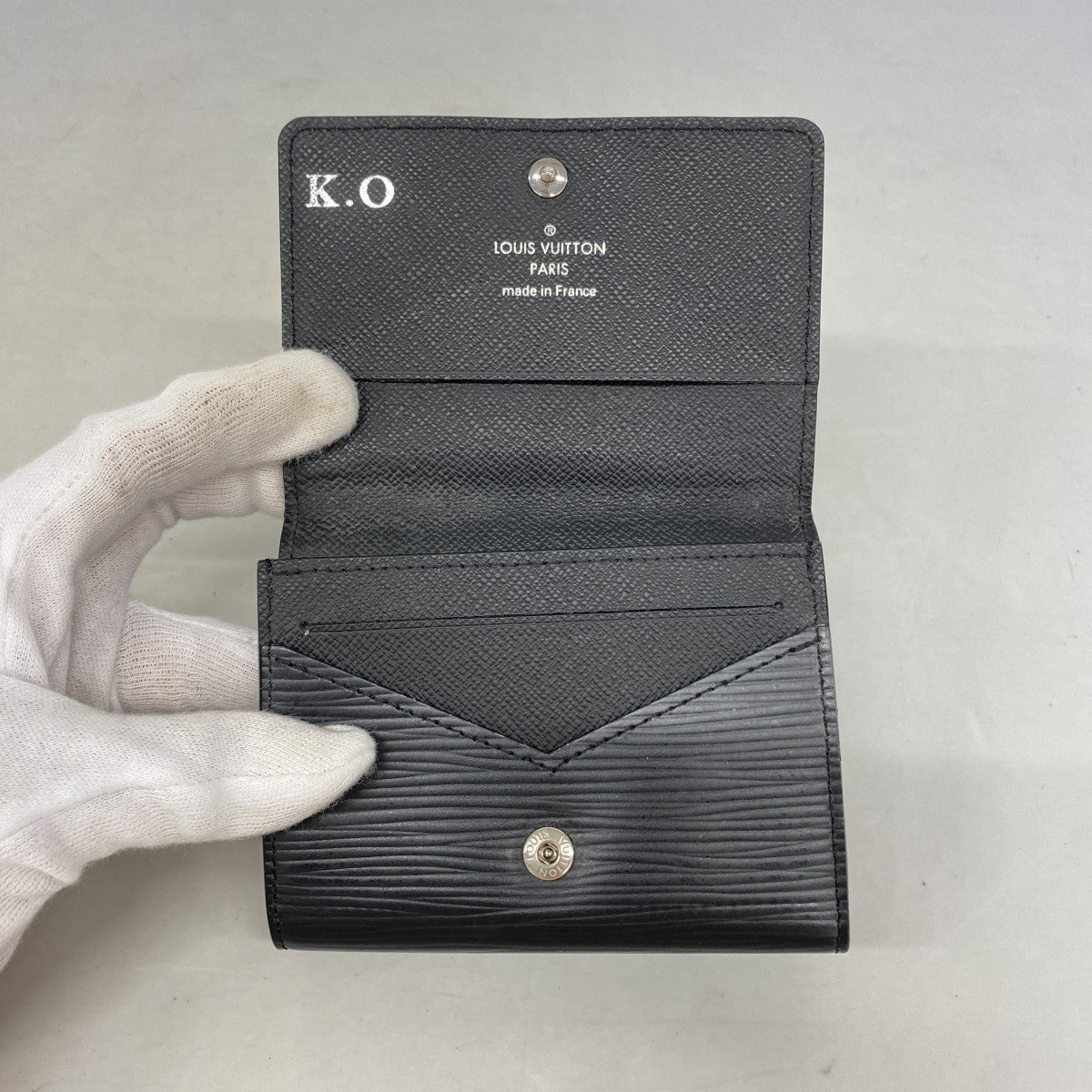 【6gd4910】ルイヴィトン カードケース エピ アンヴェロップカルトドゥヴィジット M62292 ノワール【中古】メンズ