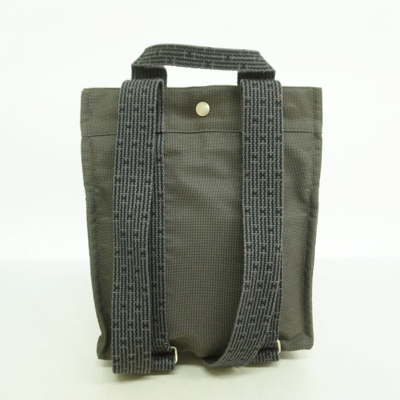 【6gd4921-k】エルメス リュック・デイパック エールラインアドPM キャンバス グレー シルバー金具【中古】メンズ レディース ユニセックス