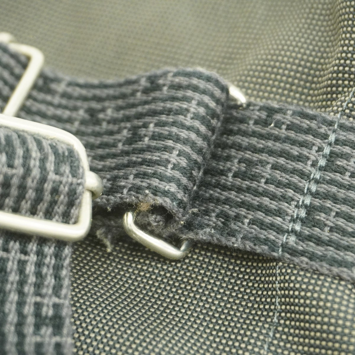 【6gd4921-k】エルメス リュック・デイパック エールラインアドPM キャンバス グレー シルバー金具【中古】メンズ レディース ユニセックス
