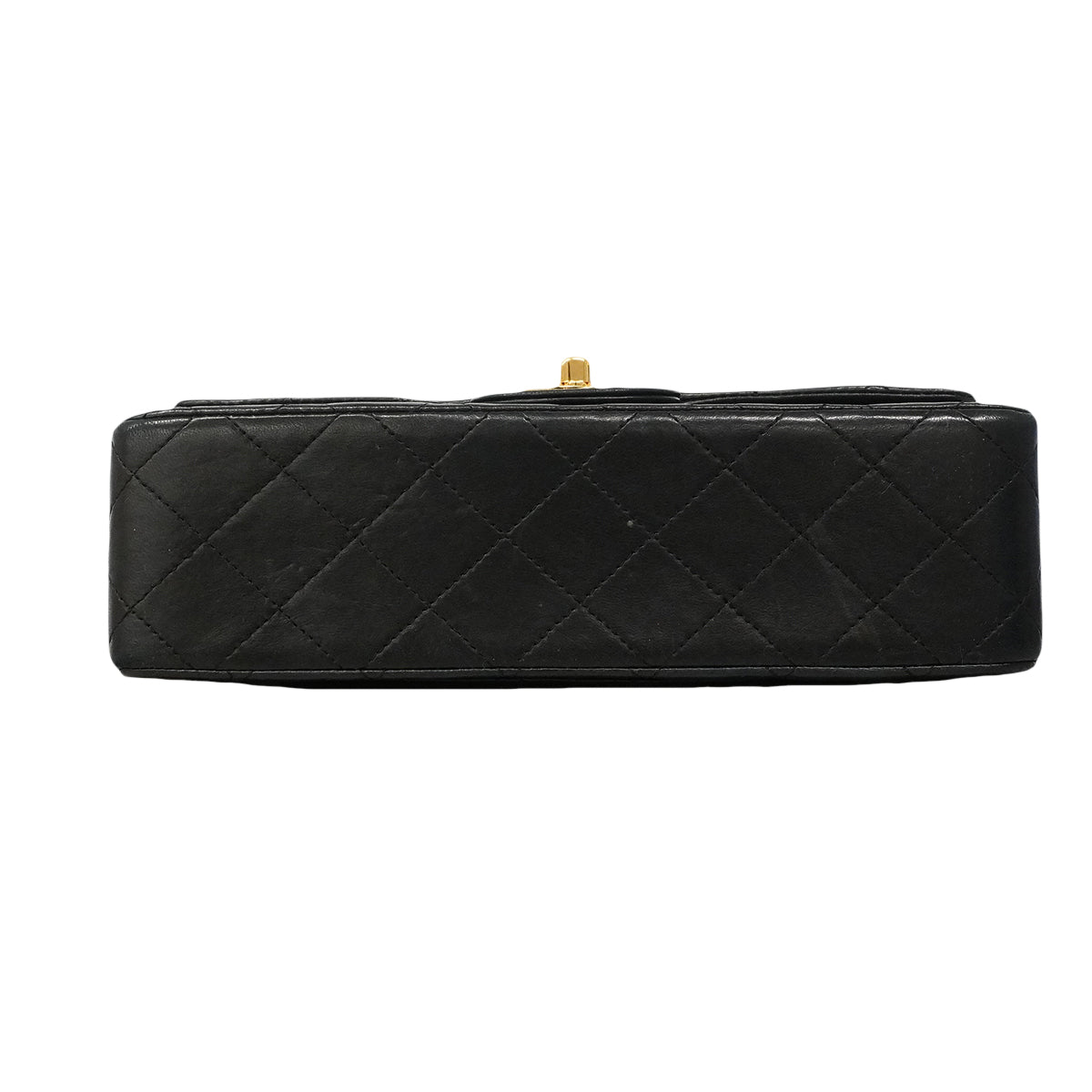 【6gd4934】シャネル ショルダーバッグ マトラッセ Wフラップ Wチェーン ラムスキン ブラック ゴールド金具【中古】レディース