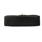 【6gd4934】シャネル ショルダーバッグ マトラッセ Wフラップ Wチェーン ラムスキン ブラック ゴールド金具【中古】レディース