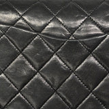 【6gd4934】シャネル ショルダーバッグ マトラッセ Wフラップ Wチェーン ラムスキン ブラック ゴールド金具【中古】レディース