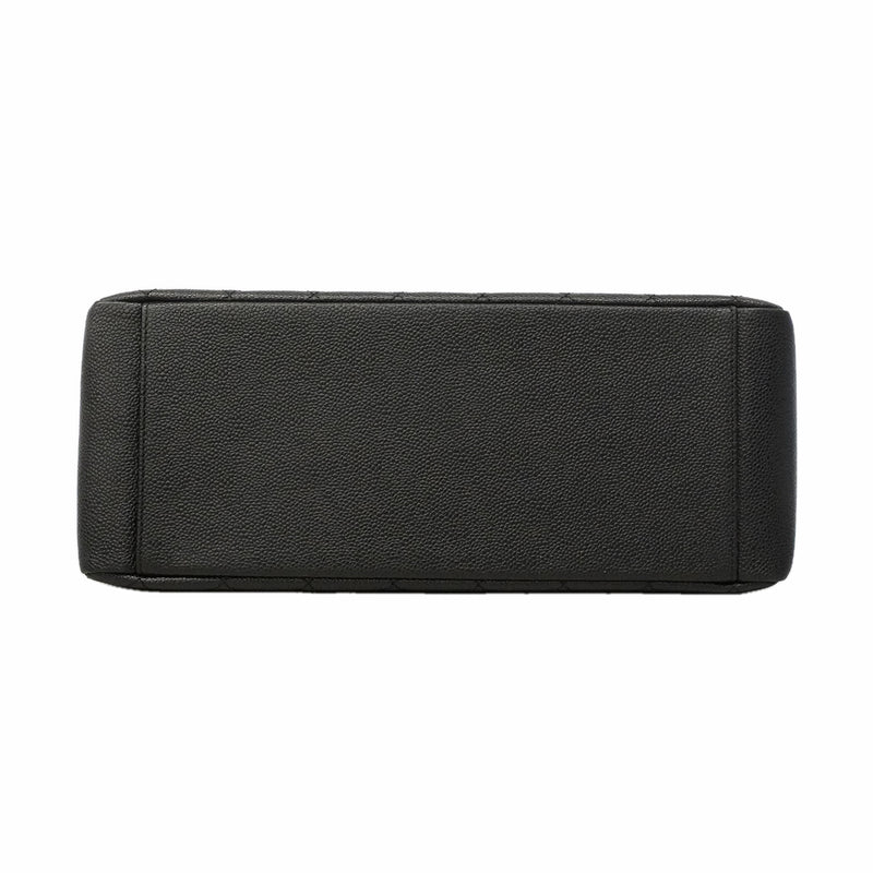 【6gd4935】シャネル チェーントート マトラッセ キャビアスキン ブラック シルバー金具【中古】レディース