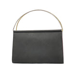 【6gd4940】カルティエ ハンドバッグ トリニティ レザー ブラック ゴールド/シルバー金具【中古】レディース