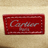 【6gd4941】カルティエ ハンドバッグ ハッピーバースデー レザー ボルドー シルバー金具【中古】レディース