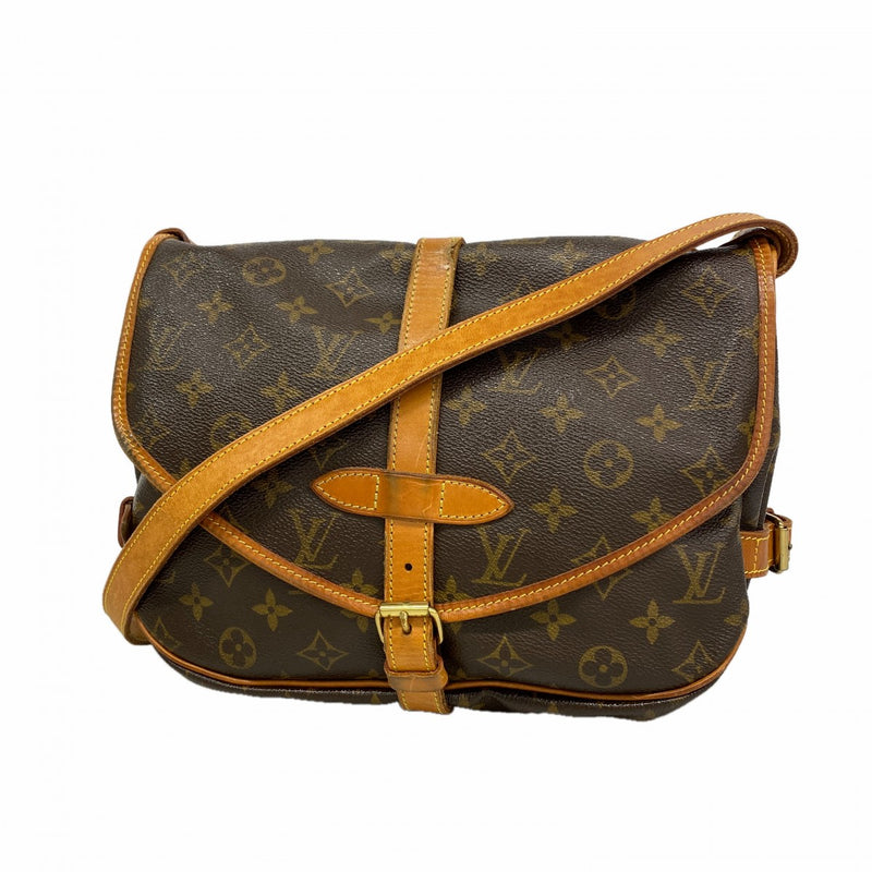 【6gd4945】ルイヴィトン ショルダーバッグ モノグラム ソミュール30 M42256 ブラウン【中古】レディース
