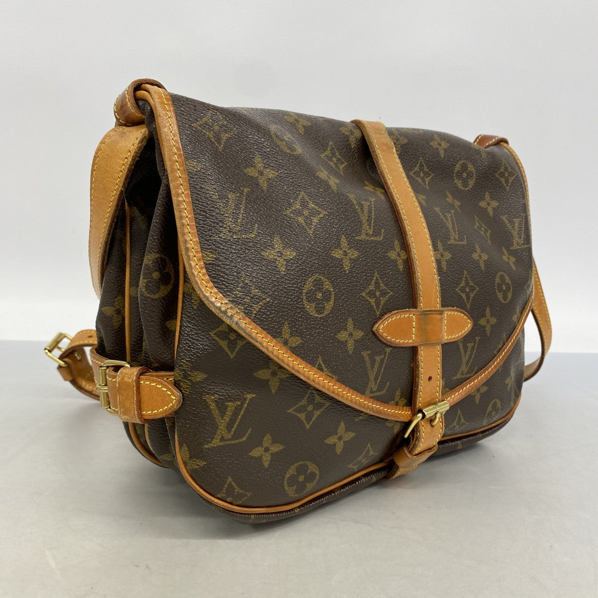 【6gd4945】ルイヴィトン ショルダーバッグ モノグラム ソミュール30 M42256 ブラウン【中古】レディース