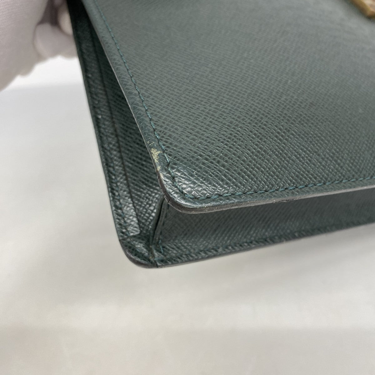 【6gd4951】ルイヴィトン ブリーフケース タイガ セルヴィエットクラド M30074 エピセア【中古】レディース