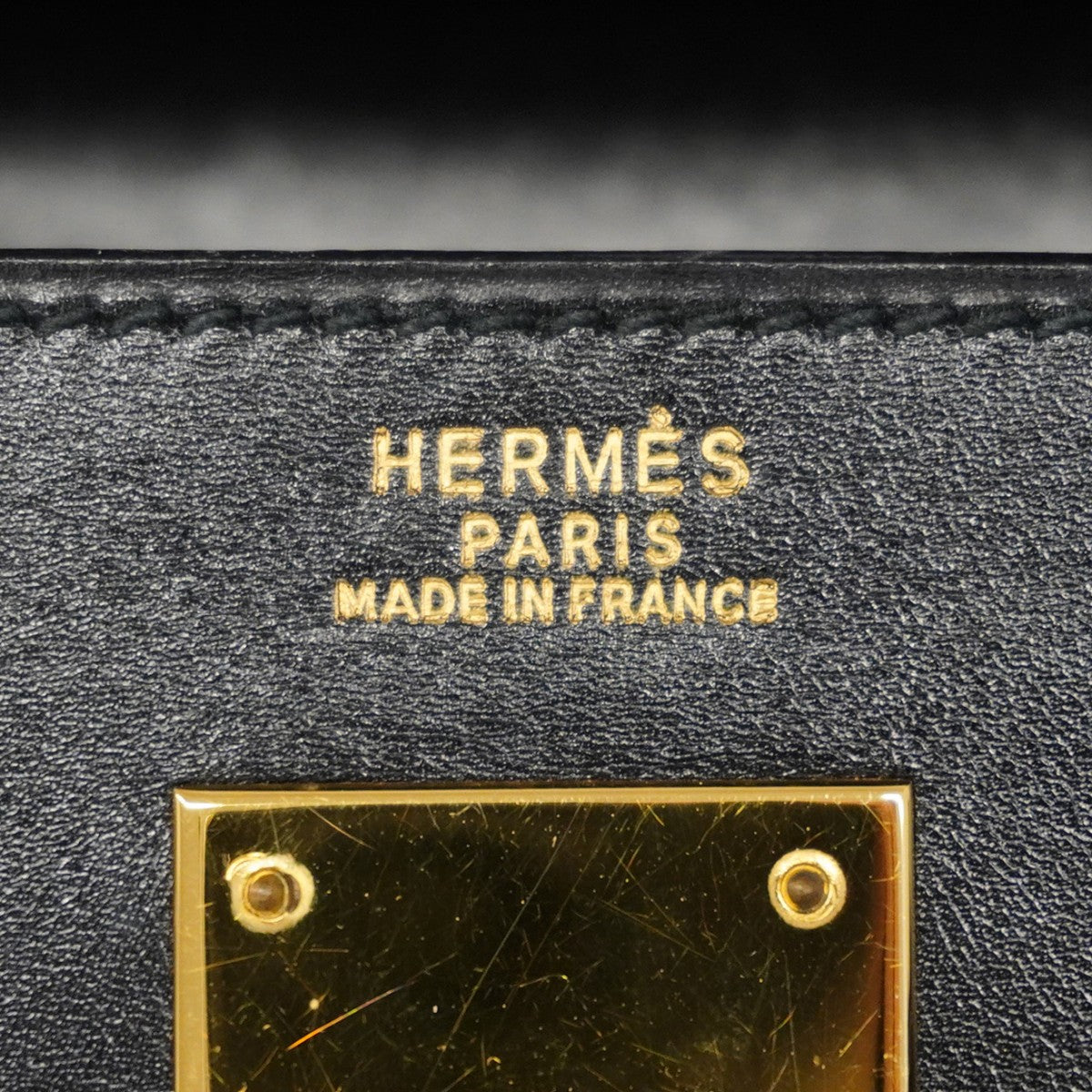【6gd4955】エルメス ハンドバッグ ケリー32 ボックスカーフ ブラック ゴールド金具 ○U刻印 2wayバッグ【中古】レディース