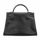 【6gd4955】エルメス ハンドバッグ ケリー32 ボックスカーフ ブラック ゴールド金具 ○U刻印 2wayバッグ【中古】レディース