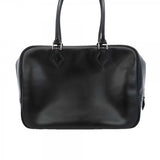 【6gd4957】エルメス ハンドバッグ プリュス28 ボックスカーフ ブラック シルバー金具 □C刻印【中古】レディース