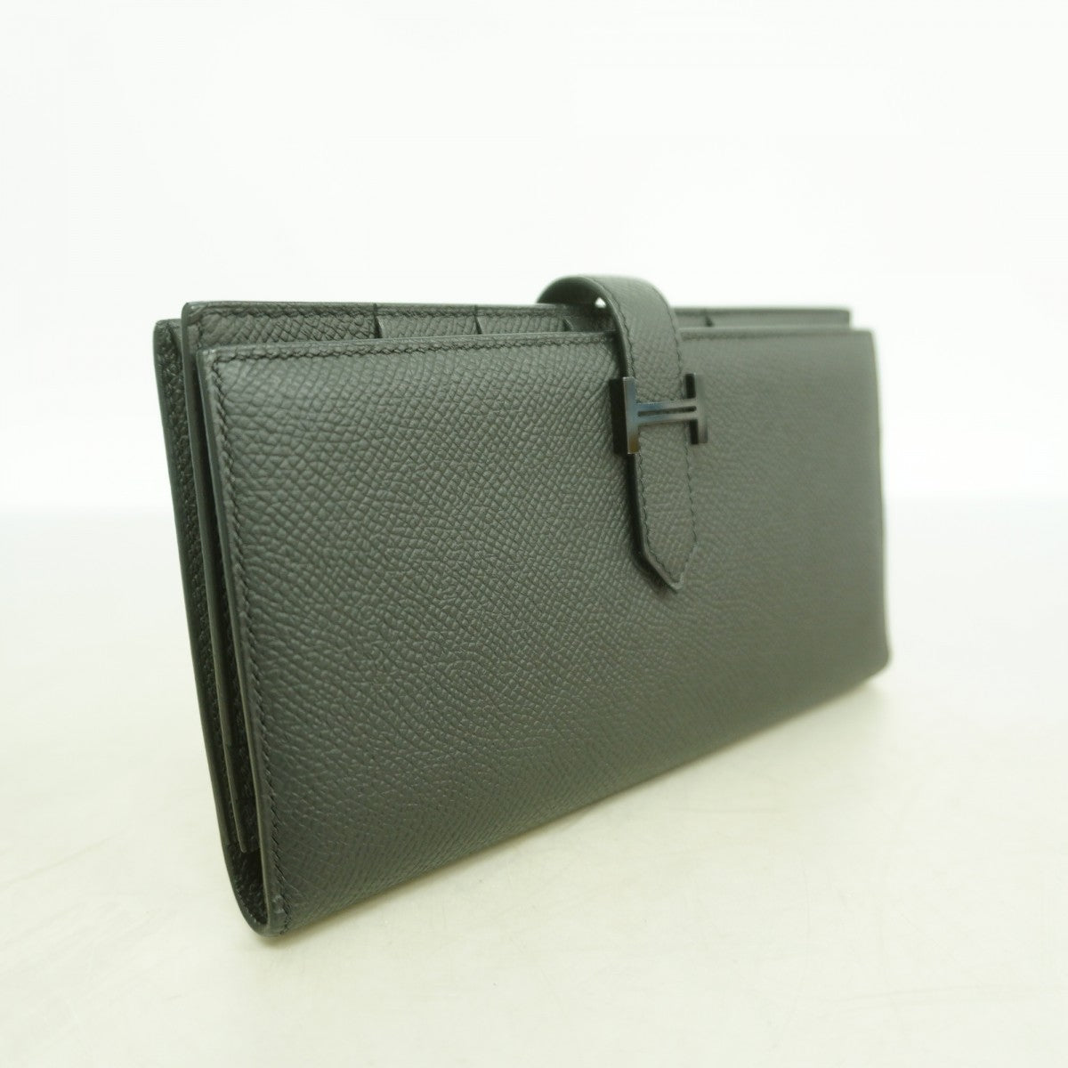 【6gd4969】エルメス 長財布 ベアンスフレ ヴォーエプソン ソーブラック シルバー金具 U刻印【中古】メンズ レディース ユニセックス