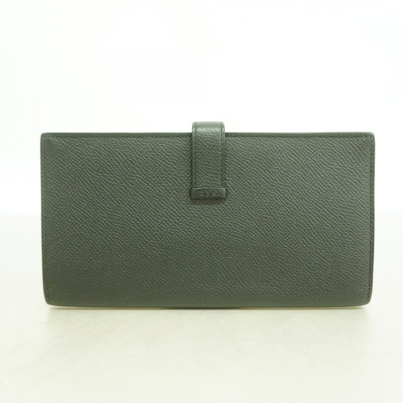 【6gd4969】エルメス 長財布 ベアンスフレ ヴォーエプソン ソーブラック シルバー金具 U刻印【中古】メンズ レディース ユニセックス