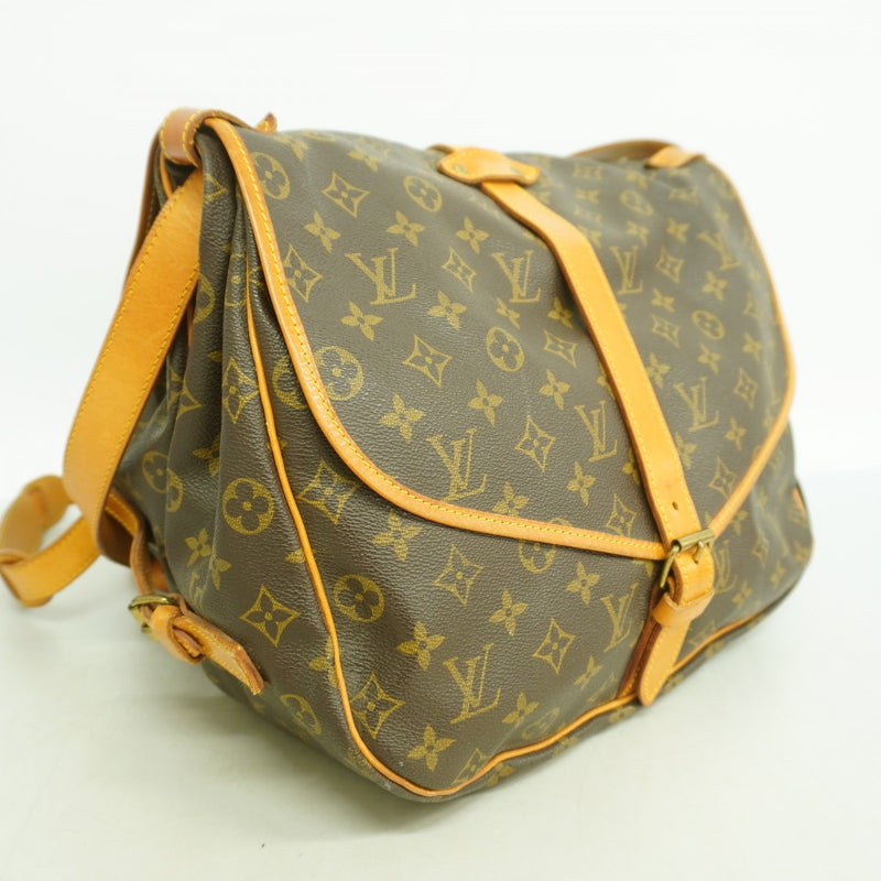 【6gd4972】ルイヴィトン ショルダーバッグ モノグラム ソミュール35 M42254 ブラウン【中古】レディース