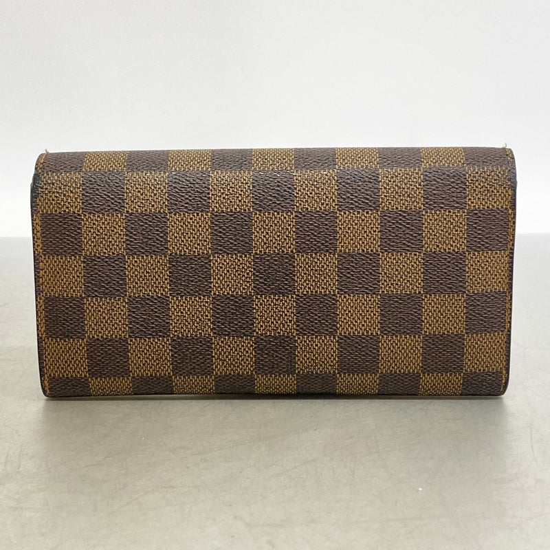 【6gd5000】ルイヴィトン 長財布 ダミエ ポルトフォイユサラ N61734 エベヌ【中古】レディース