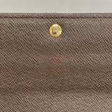 【6gd5000】ルイヴィトン 長財布 ダミエ ポルトフォイユサラ N61734 エベヌ【中古】レディース