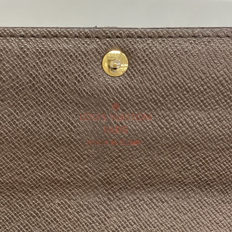 【6gd5000】ルイヴィトン 長財布 ダミエ ポルトフォイユサラ N61734 エベヌ【中古】レディース