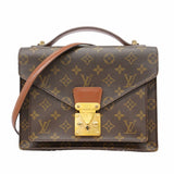 【6gd5005】ルイヴィトン ハンドバッグ モノグラム モンソー26 M51187 ブラウン 2wayバッグ【中古】レディース