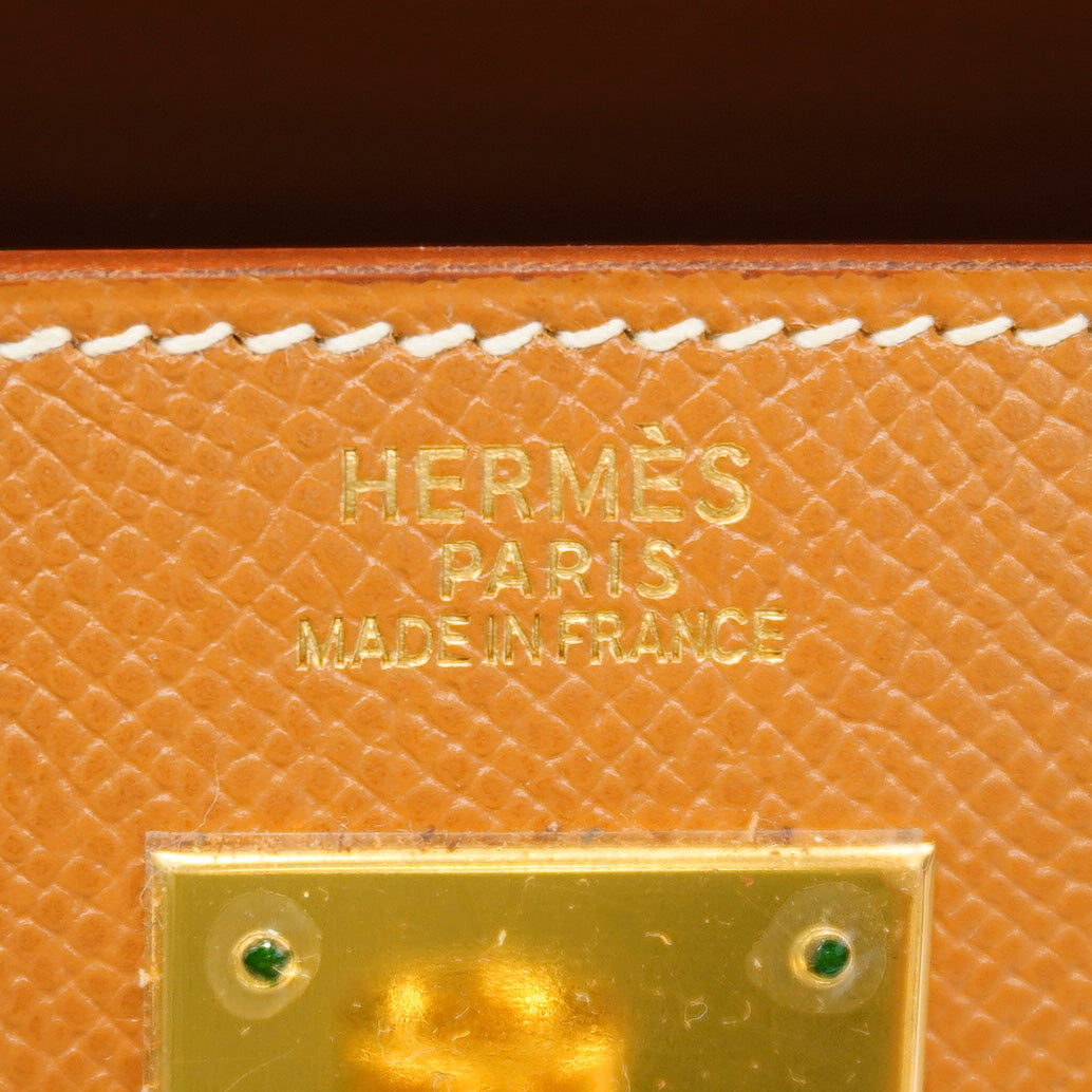 【6gd5021-h】エルメス ハンドバッグ ケリー32 クシュベル ゴールド ゴールド金具 □B刻印 2wayバッグ【中古】レディース
