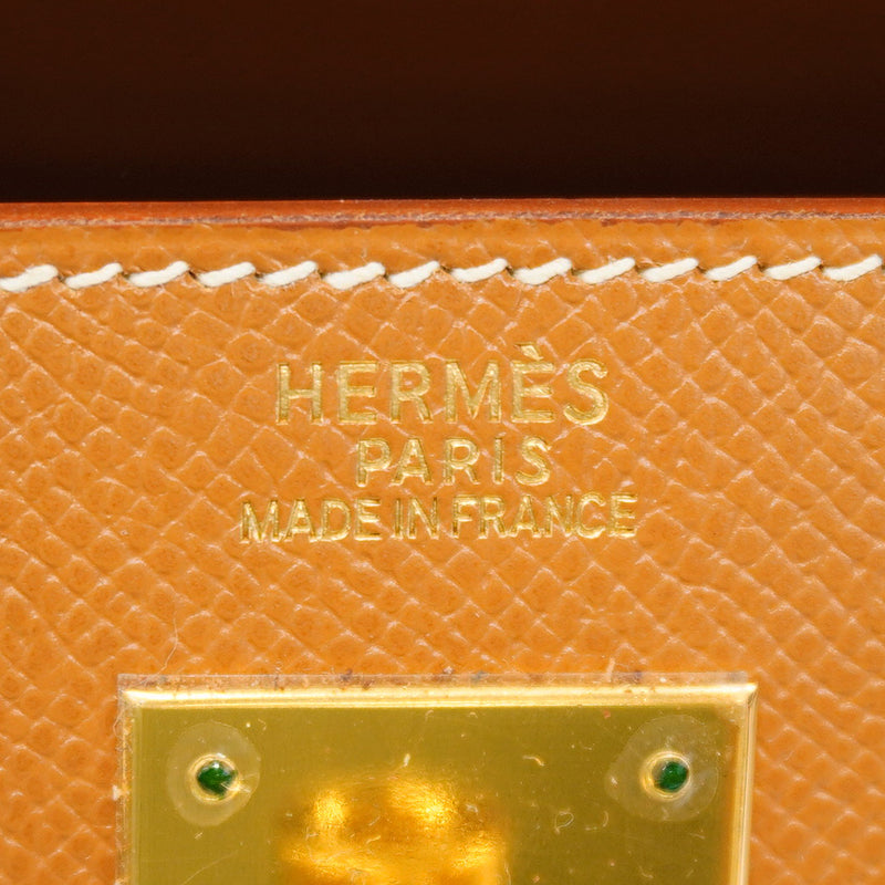 【6gd5021-h】エルメス ハンドバッグ ケリー32 クシュベル ゴールド ゴールド金具 □B刻印 2wayバッグ【中古】レディース