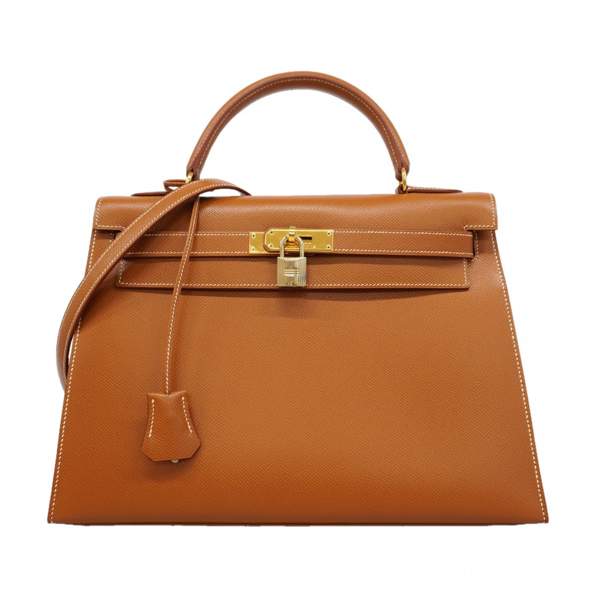【6gd5021-h】エルメス ハンドバッグ ケリー32 クシュベル ゴールド ゴールド金具 □B刻印 2wayバッグ【中古】レディース