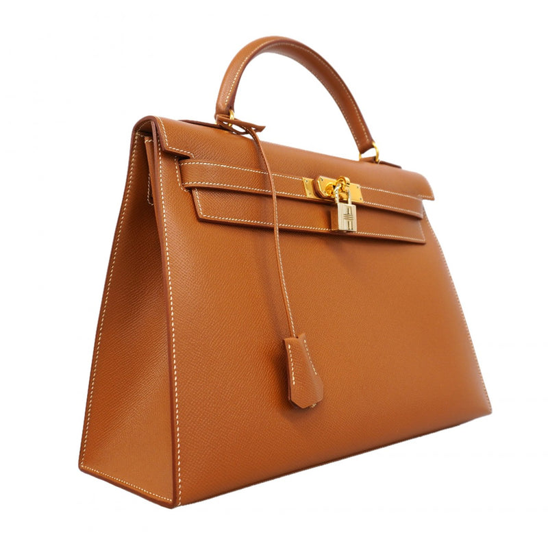 【6gd5021-h】エルメス ハンドバッグ ケリー32 クシュベル ゴールド ゴールド金具 □B刻印 2wayバッグ【中古】レディース