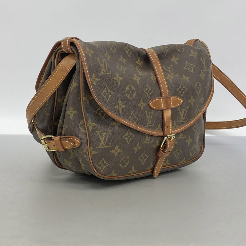 【6gd5037】ルイヴィトン ショルダーバッグ モノグラム ソミュール30 M42256 ブラウン【中古】レディース
