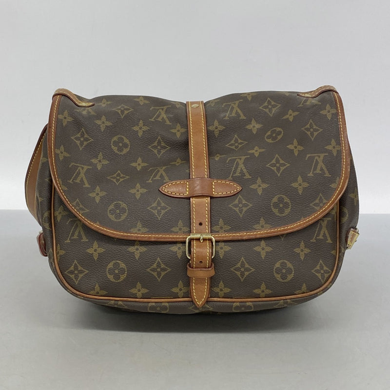 【6gd5037】ルイヴィトン ショルダーバッグ モノグラム ソミュール30 M42256 ブラウン【中古】レディース