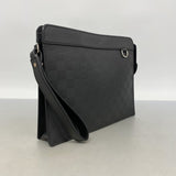 【6gd5049】ルイヴィトン クラッチバッグ ダミエ・アンフィニ スタンドポーチ N60450 オニキス【中古】レディース