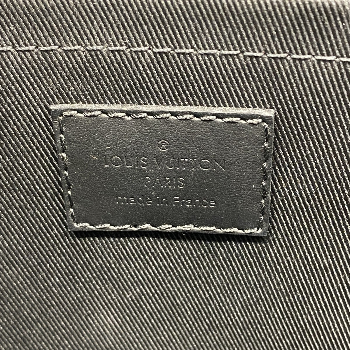 【6gd5049】ルイヴィトン クラッチバッグ ダミエ・アンフィニ スタンドポーチ N60450 オニキス【中古】レディース