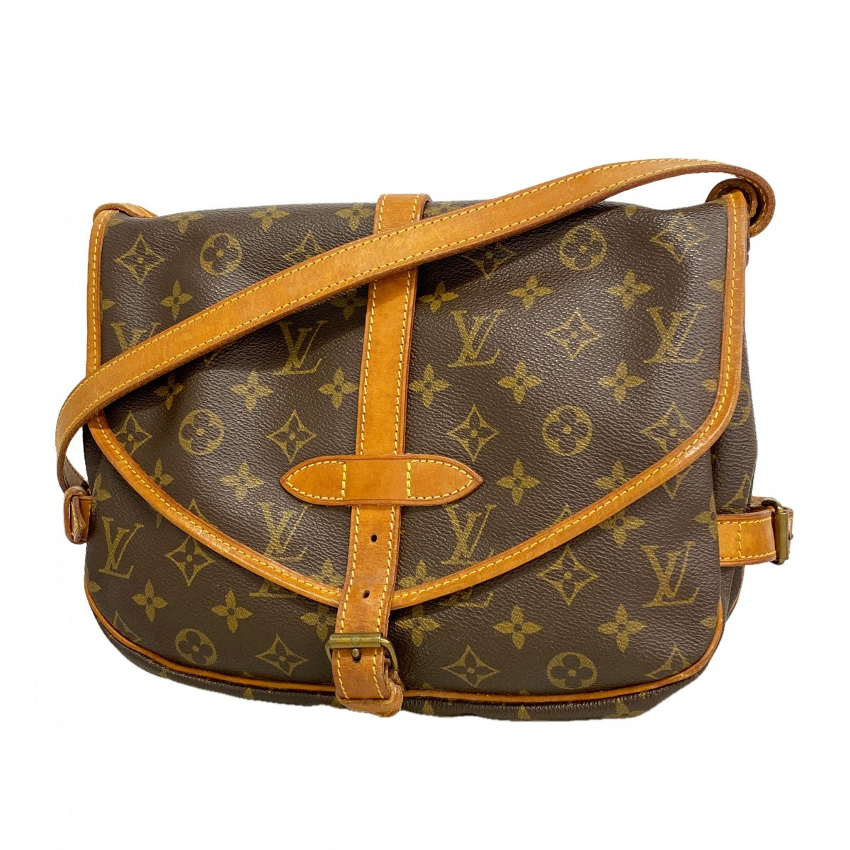 【6gd5059】ルイヴィトン ショルダーバッグ モノグラム ソミュール30 M42256 ブラウン【中古】レディース