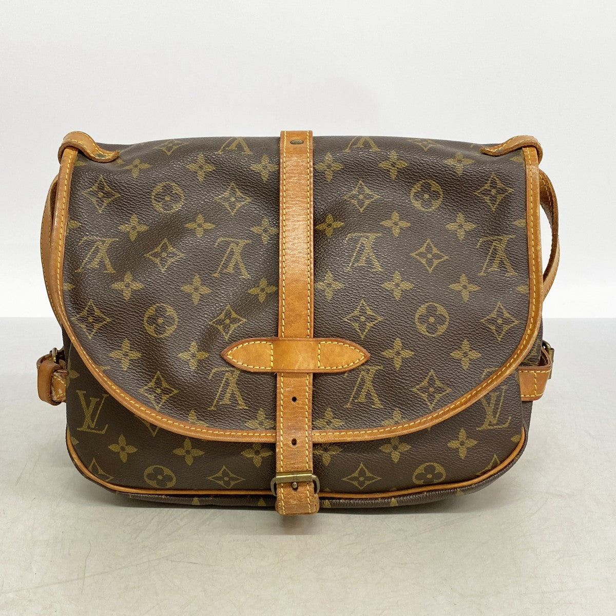 【6gd5059】ルイヴィトン ショルダーバッグ モノグラム ソミュール30 M42256 ブラウン【中古】レディース