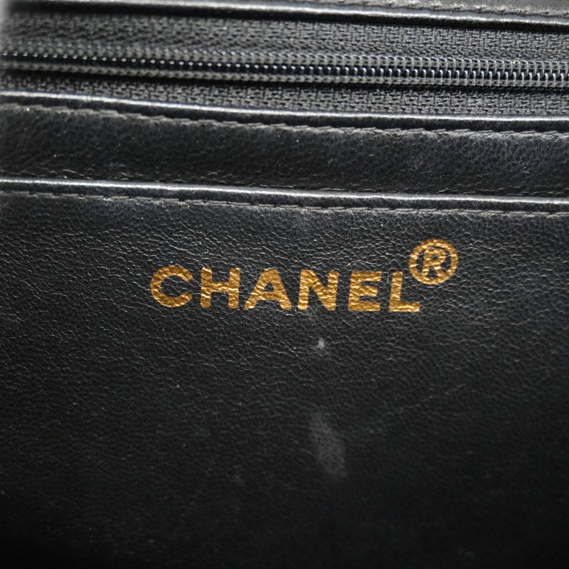 【6gd5065】シャネル ハンドバッグ マトラッセ ラムスキン ブラック ゴールド金具【中古】レディース