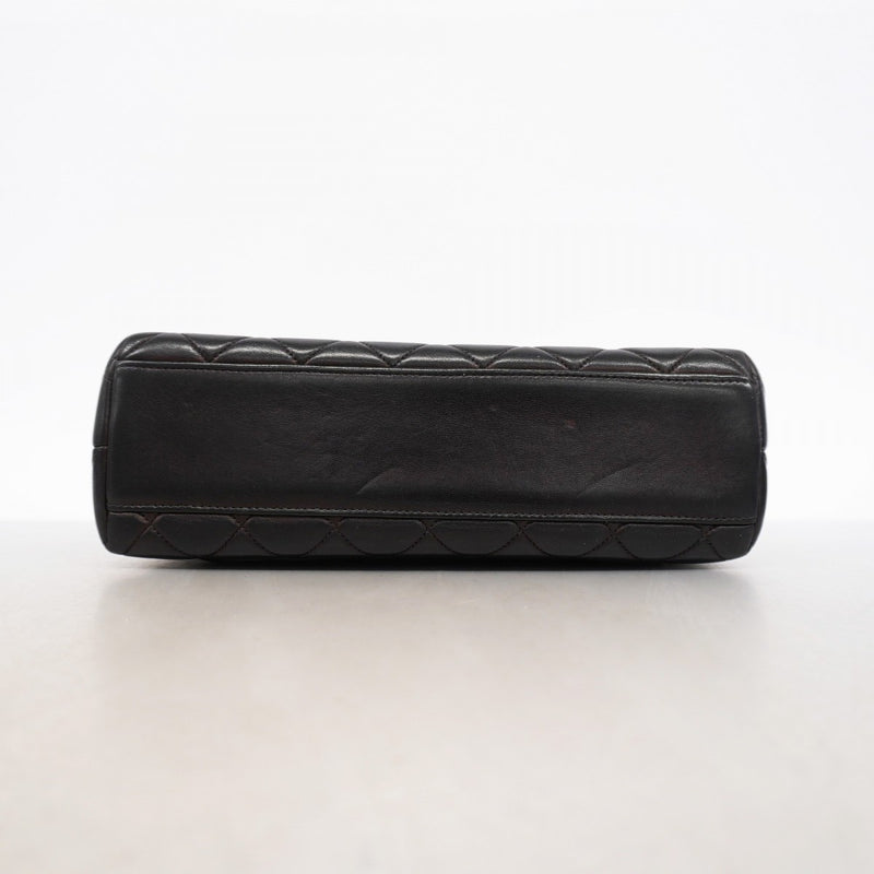 【6gd5065】シャネル ハンドバッグ マトラッセ ラムスキン ブラック ゴールド金具【中古】レディース