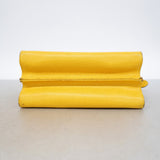【6gd5085】フェンディ ハンドバッグ レザー イエロー シルバー金具 2wayバッグ【中古】レディース