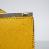 【6gd5085】フェンディ ハンドバッグ レザー イエロー シルバー金具 2wayバッグ【中古】レディース