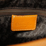 【6gd5086】クリスチャンディオール ハンドバッグ サドル レザー ブラウン ゴールド金具【中古】レディース