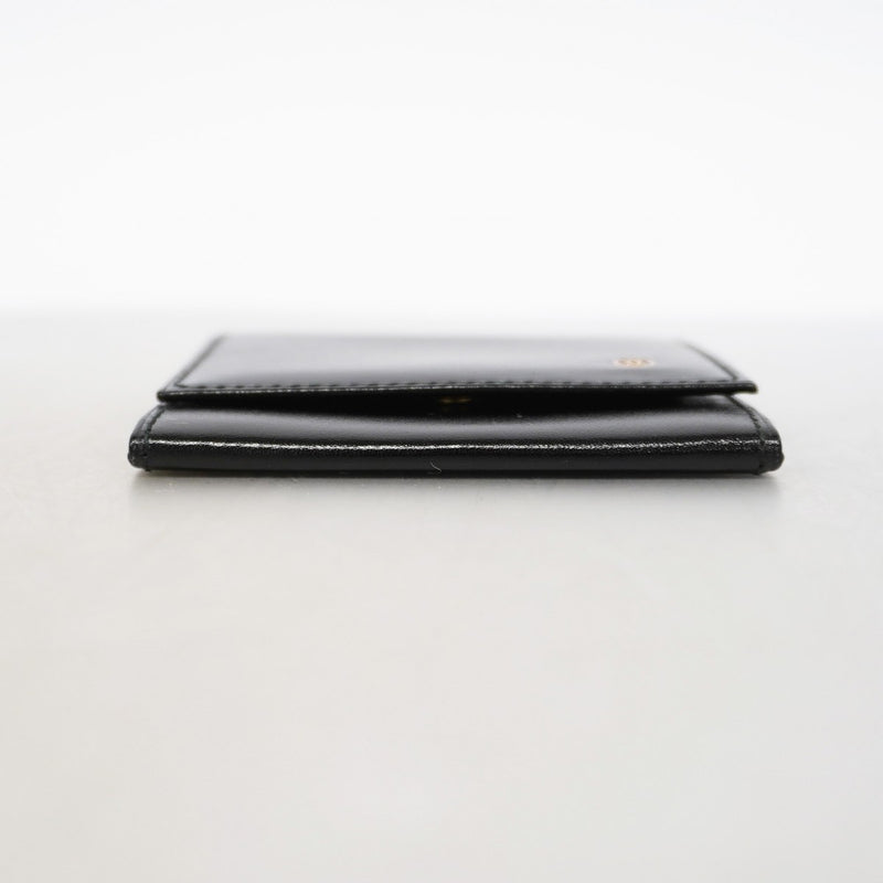 【6gd5091】カルティエ コインケース マスト レザー ブラック ゴールド金具【中古】メンズ レディース ユニセックス