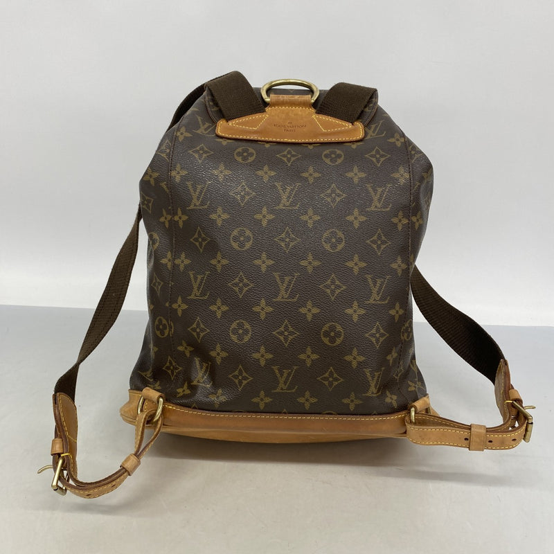 【6gd5094】ルイヴィトン リュック・デイパック モノグラム モンスリGM M51135 ブラウン【中古】レディース