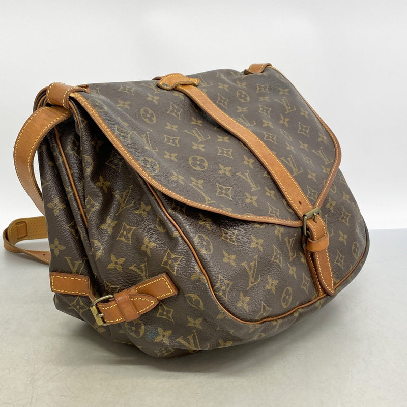 【6gd5103】ルイヴィトン ショルダーバッグ モノグラム ソミュール35 M42254 ブラウン【中古】レディース