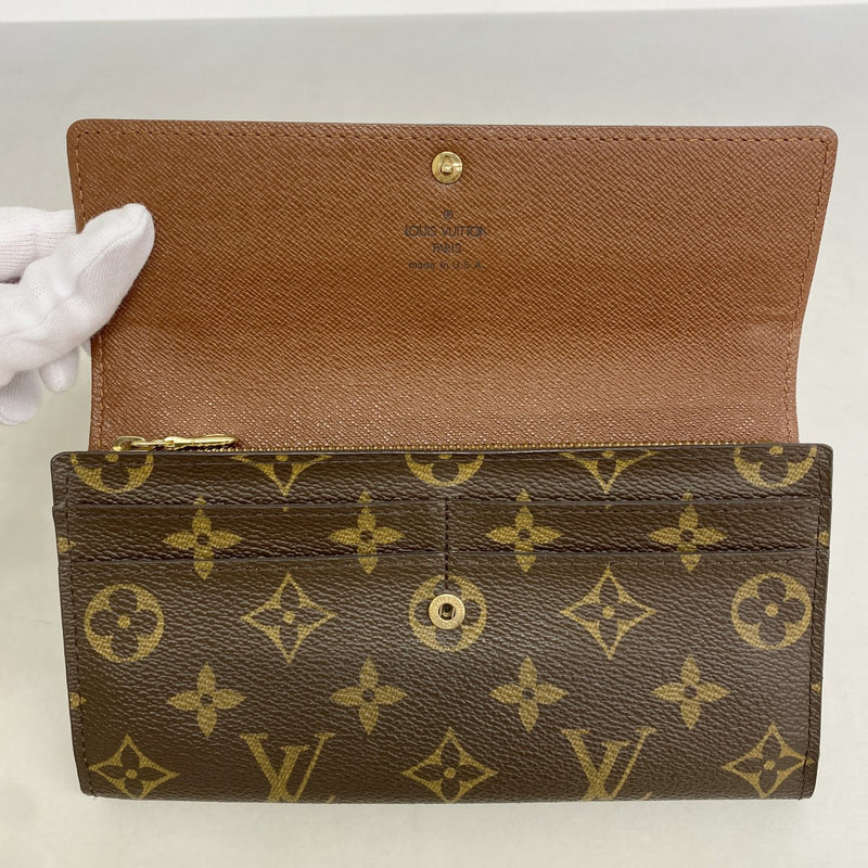 【6gd5108】ルイヴィトン 長財布 モノグラム ポルトフォイユサラ M61734 ブラウン【中古】レディース