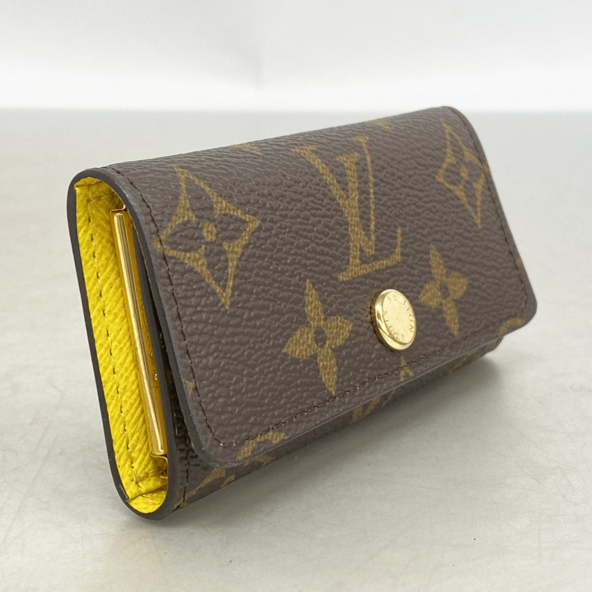 【6gd5110】ルイヴィトン キーケース モノグラム ミュルティクレ4 M81938 ブラウン ジョーヌ【中古】レディース