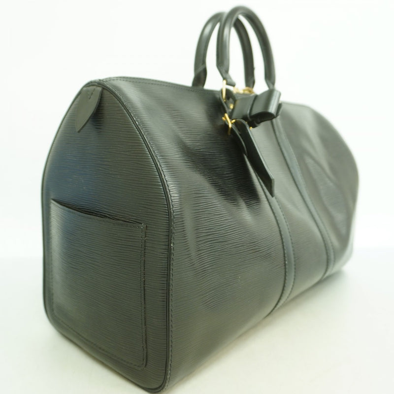 【6gd5114】ルイヴィトン ボストンバッグ エピ キーポル45 M59152 ノワール【中古】メンズ レディース ユニセックス