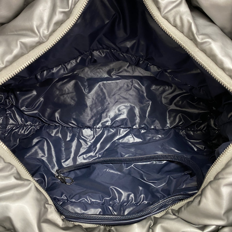 【6gd5117-k】シャネル トートバッグ コココクーン ナイロン グレー シルバー金具【中古】レディース