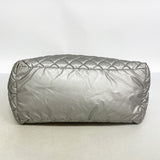 【6gd5117-k】シャネル トートバッグ コココクーン ナイロン グレー シルバー金具【中古】レディース