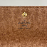 【6gd5126】ルイヴィトン 三つ折り財布 モノグラム ポルトトレゾールエテュイパピエ M61202 ブラウン【中古】レディース