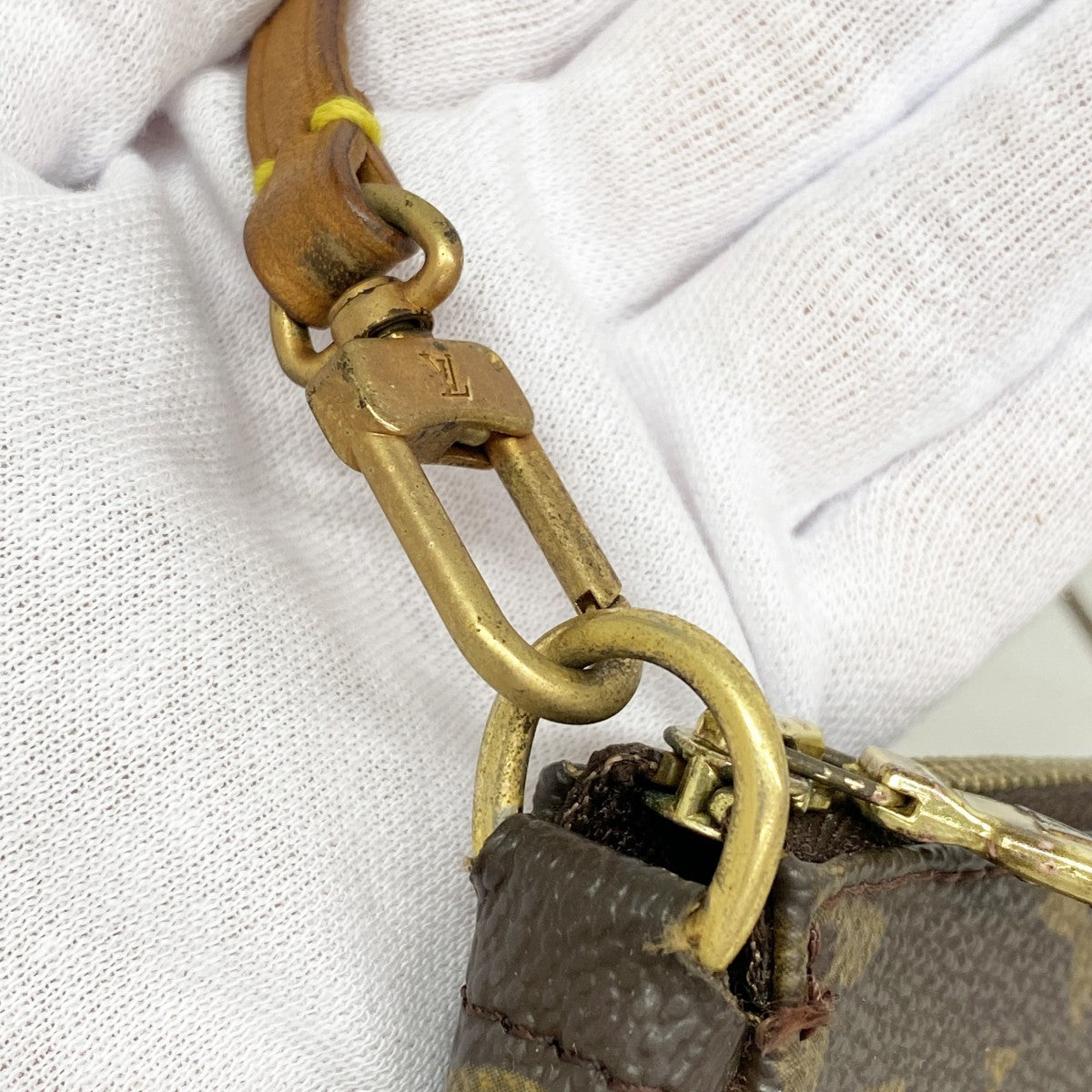 【6gd5147】ルイヴィトン ポーチ モノグラム ポシェットアクセソワール M51980 ブラウン【中古】レディース